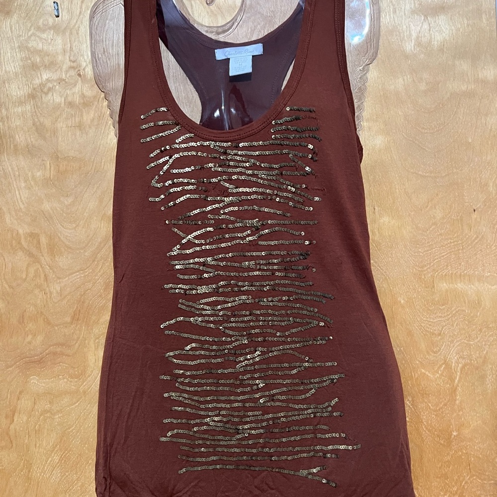Tank Top Brown Charlotte Russe (Sz.M)